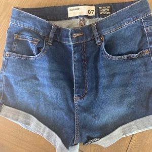 Garage jean shorts